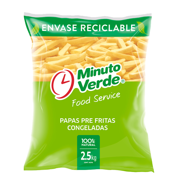 PAPA PRE-FRITA MINUTO VERDE 7MM BOLSA 2.5KG
