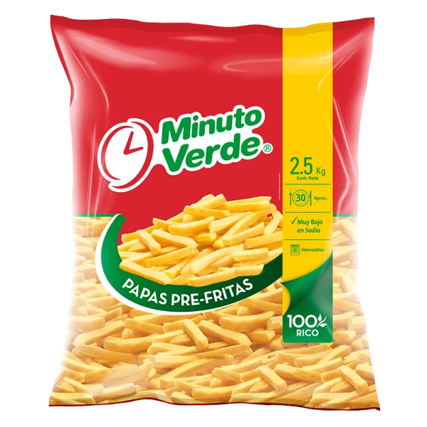 PAPA PREFRITA MINUTO VERDE 11MM BOLSA 2.5KG