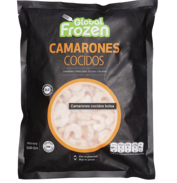 CAMARON COCIDO GLOBAL 100/150 BOLSA 500 GRS.