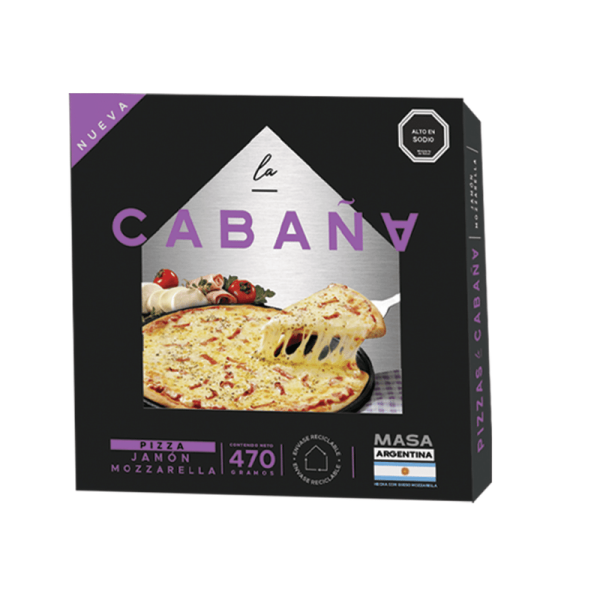 PIZZA JAMON MOZZARELLA // LA CABAÑA 470GRS