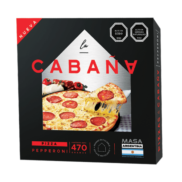 PIZZA PEPPERONI LA CABAÑA 470GRS