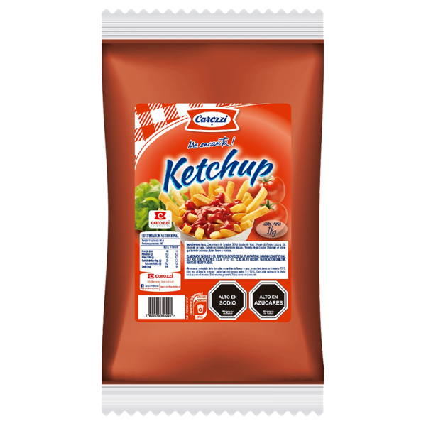 (C*10)KETCHUP CAROZZI BOLSA *1KG.